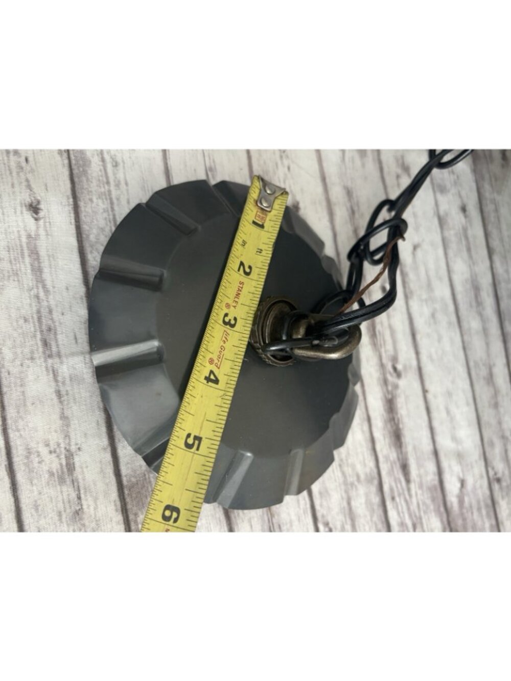 Irvin's Tinware Apple Shade Light Fixture Electric Hanging Chain Primitive - Picture 10 of 15